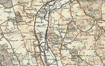 Old map of Hill End in 1897-1898
