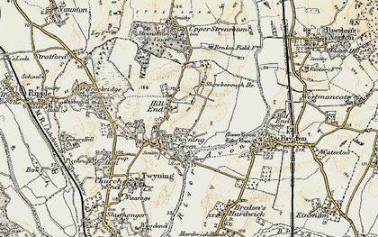 Old map of Hill End in 1899-1901