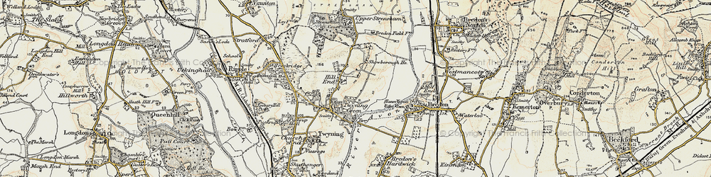 Old map of Hill End in 1899-1901
