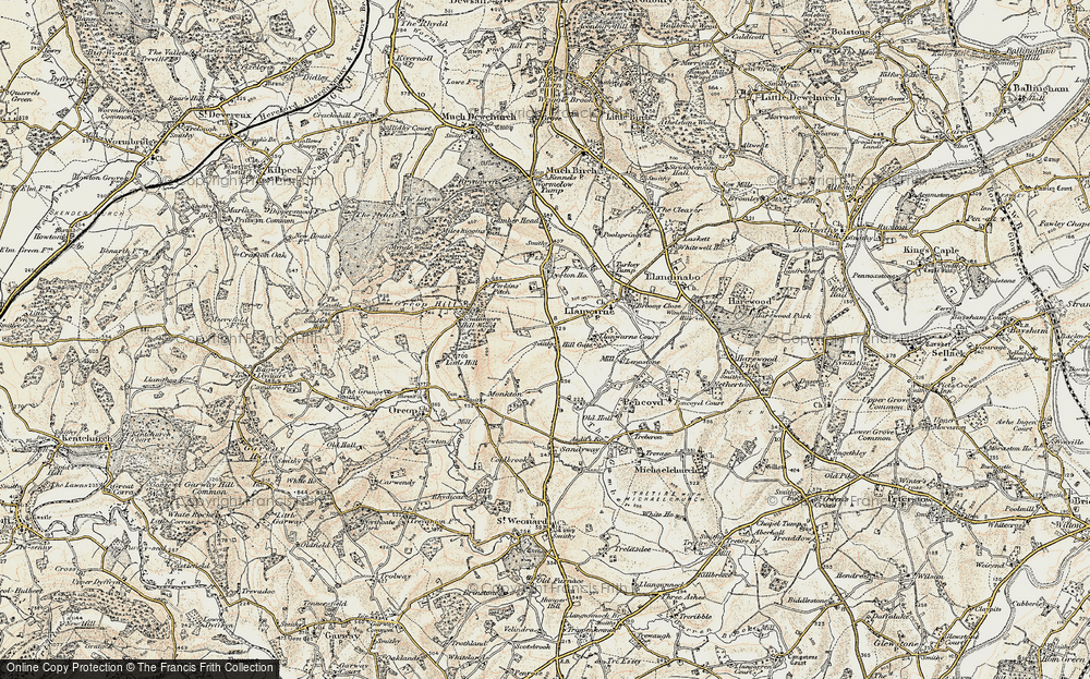 Old Map of Hill Gate, 1900 in 1900