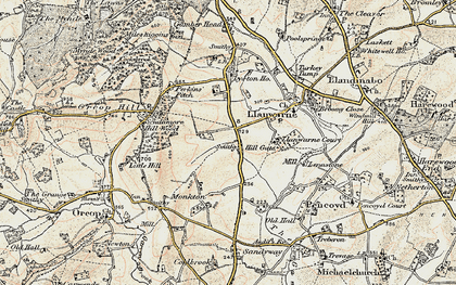 Old map of Hill Gate in 1900