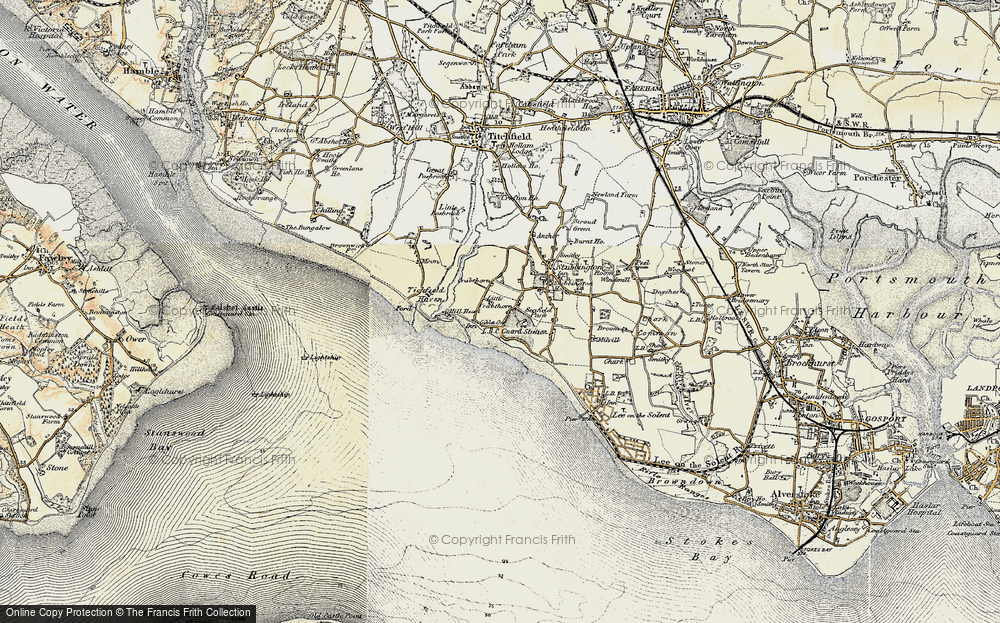 Old Map of Hill Head, 1897-1899 in 1897-1899