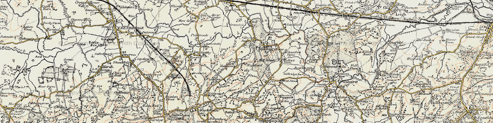 Old map of Hill Hoath in 1898