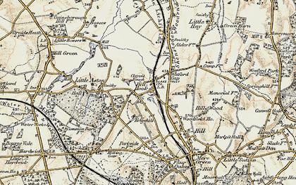 Old map of Hill Hook in 1902