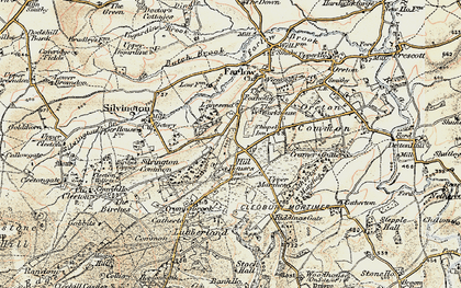 Old map of Hill Houses in 1901-1902