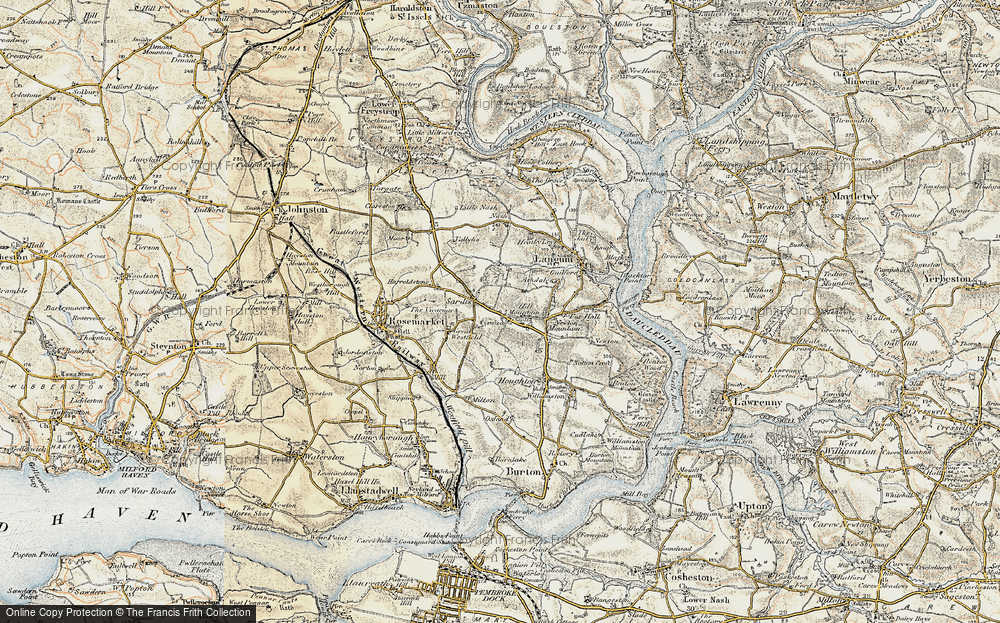 Old Map of Hill Mountain, 1901-1912 in 1901-1912