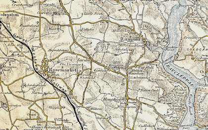 Old map of Hill Mountain in 1901-1912