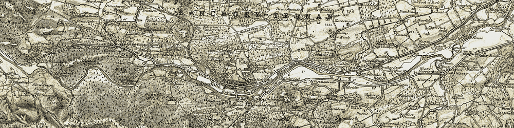 Old map of Beltcraigs in 1908-1909