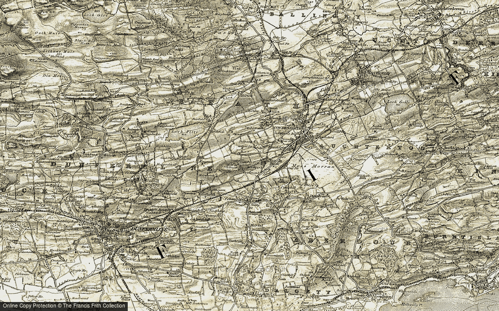 Old Map of Historic Map covering Beath Bleachfield in 1903-1906