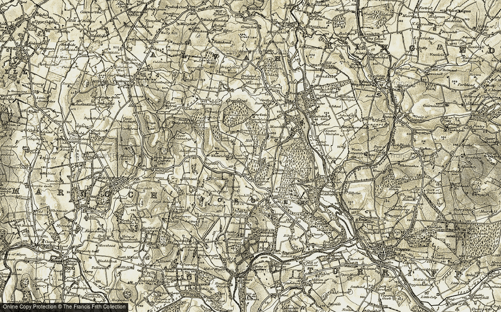 Old Map of Historic Map covering Bogenhilt in 1910