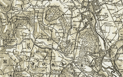 Old map of Burnside of Carnousie in 1910