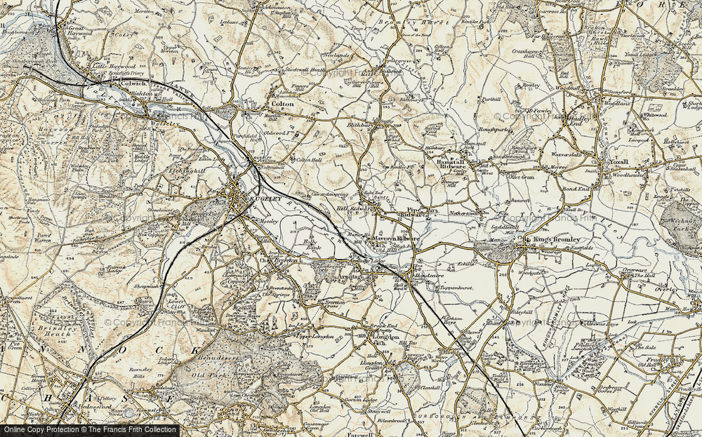 Old Map of Hill Ridware, 1902 in 1902