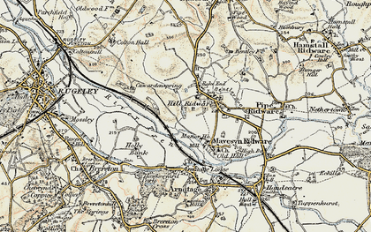 Old map of Hill Ridware in 1902