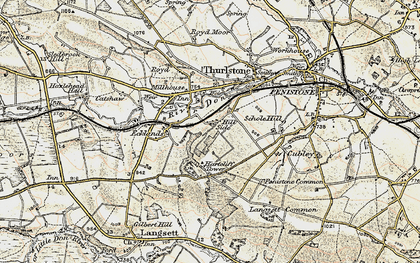 Old map of Brock Holes in 1903
