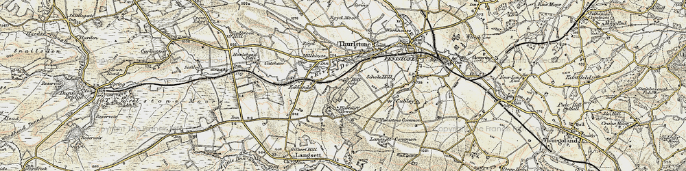 Old map of Hill Side in 1903