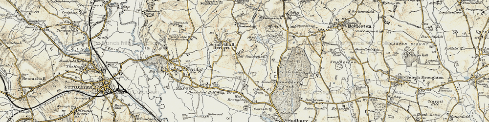 Old map of Hill Somersal in 1902
