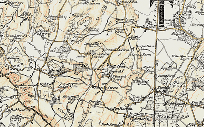 Old map of Hill Street in 1898-1899