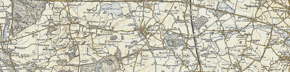 Old map of Woolley, The in 1902