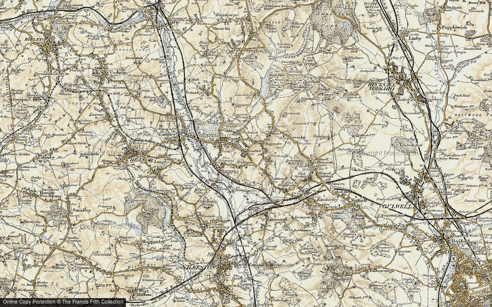 Old Map of Hill Top, 1902 in 1902
