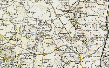 Old map of Hill Top in 1903-1904