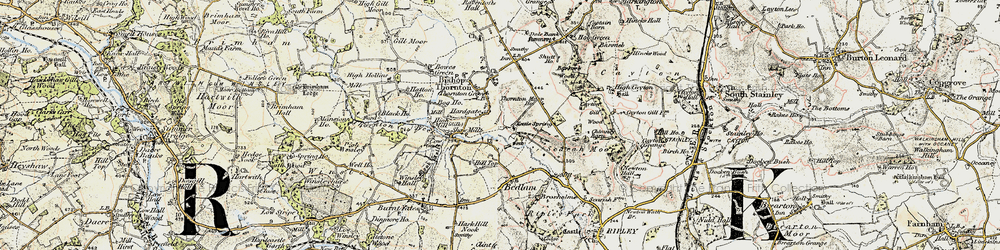 Old map of Hill Top in 1903-1904