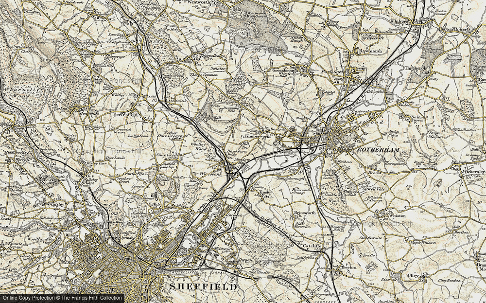 Old Map of Hill Top, 1903 in 1903