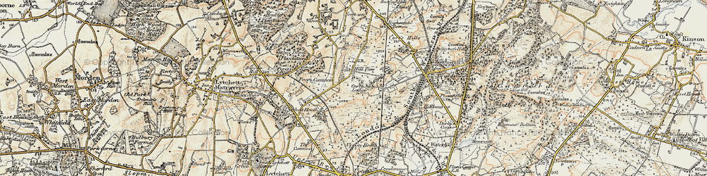 Old map of Hill View in 1897-1909