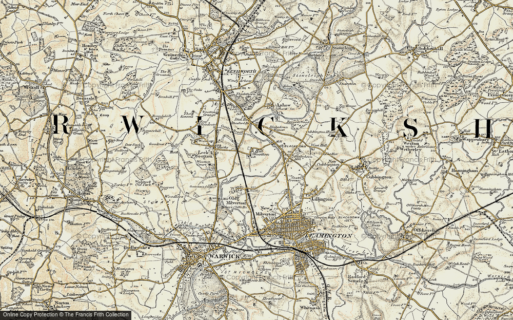 Old Map of Hill Wootton, 1901-1902 in 1901-1902