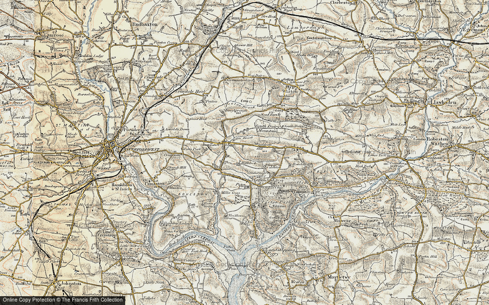 Old Map of Hillblock, 1901-1912 in 1901-1912