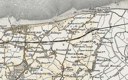 Old map of Hillborough in 1898-1899