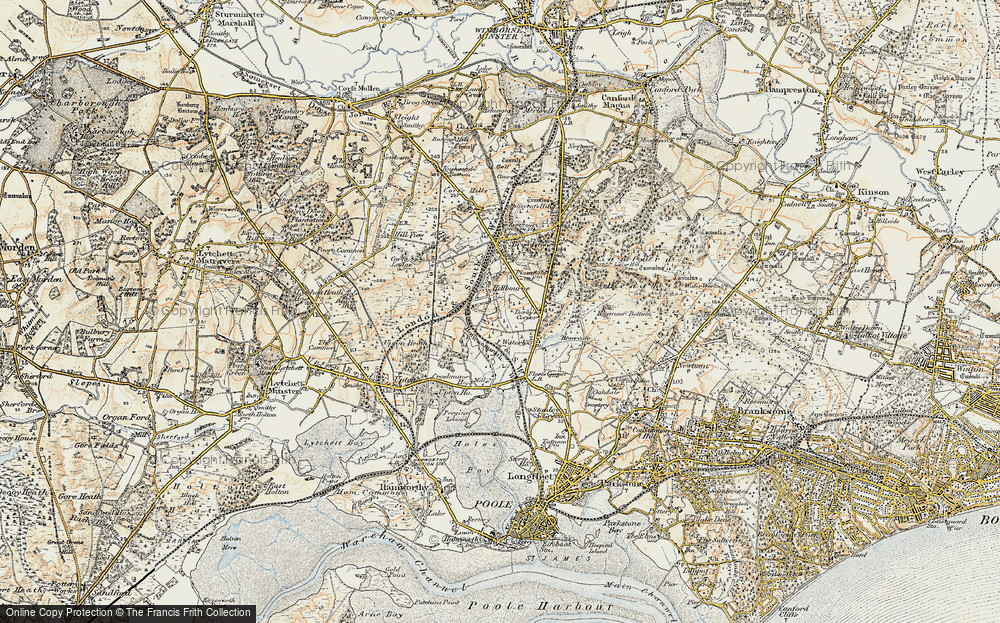 Old Map of Hillbourne, 1897-1909 in 1897-1909