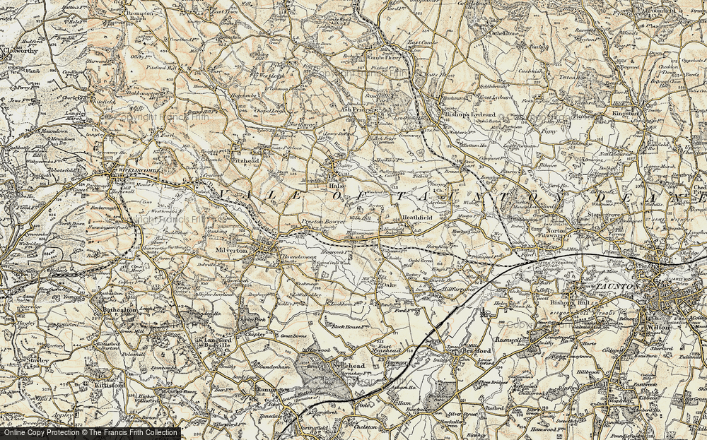 Old Map of Hillcommon, 1898-1900 in 1898-1900