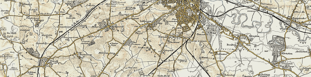 Old map of Hillcross in 1902-1903