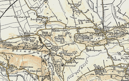 Old map of Hillend in 1899-1900