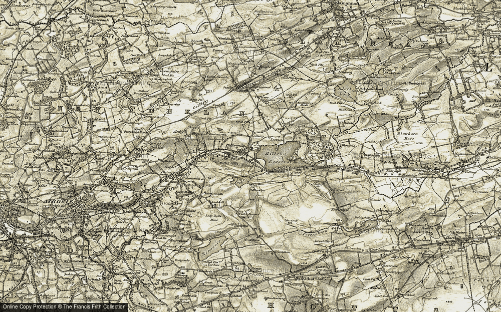 Old Map of Historic Map covering Lilly Loch in 1904-1905
