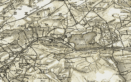 Old map of Wester Bracco in 1904-1905