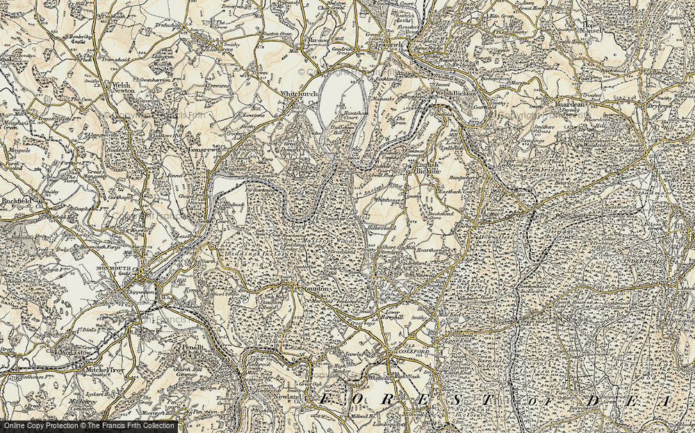 Old Map of Historic Map covering Biblins, The in 1899-1900