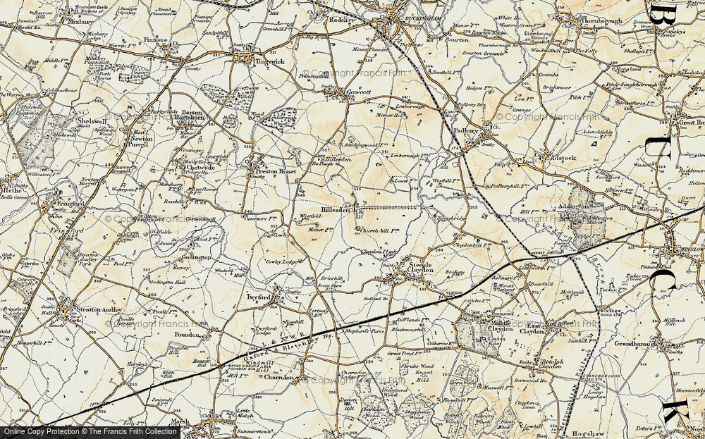 Old Map of Hillesden, 1898-1899 in 1898-1899