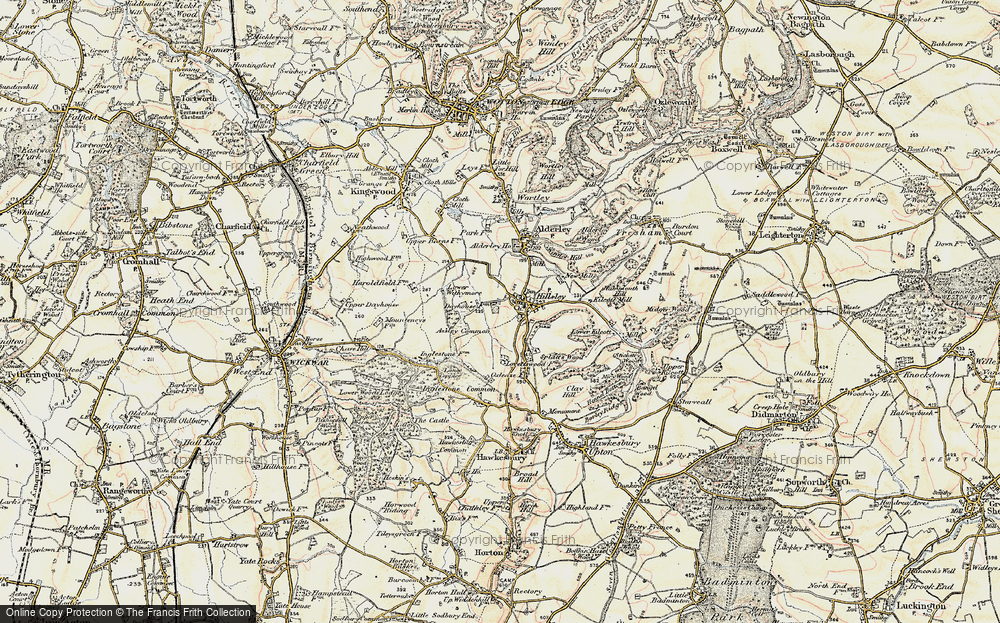 Old Map of Historic Map covering Assley Common in 1898-1899