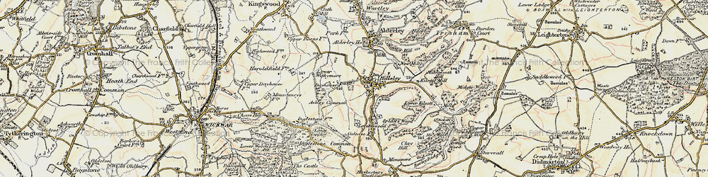 Old map of Hillesley in 1898-1899