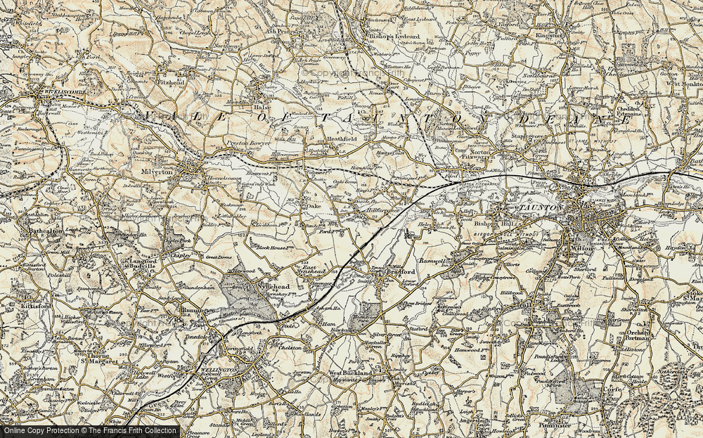 Old Map of Hillfarrance, 1898-1900 in 1898-1900