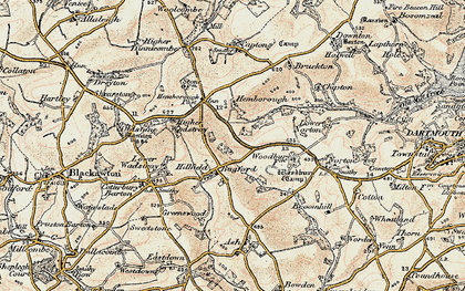 Old map of Hillfield in 1899