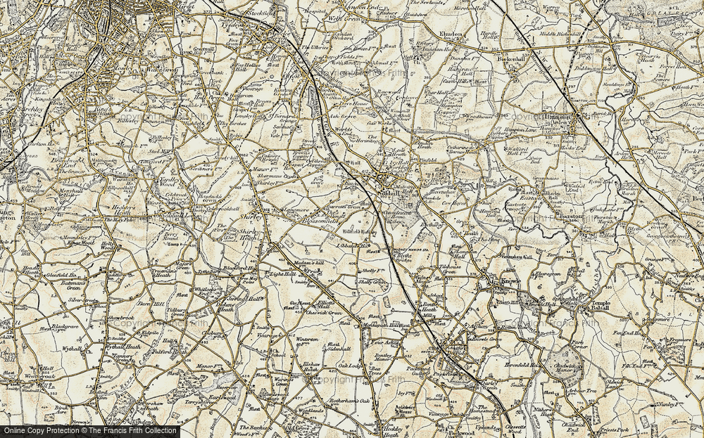 Old Map of Hillfield, 1901-1902 in 1901-1902