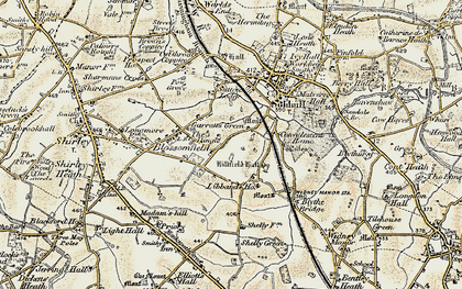 Old map of Hillfield in 1901-1902