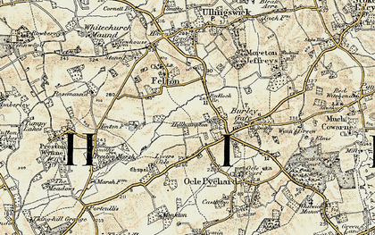 Old map of Hillhampton in 1899-1901