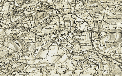 Old map of Hillhead in 1904-1906