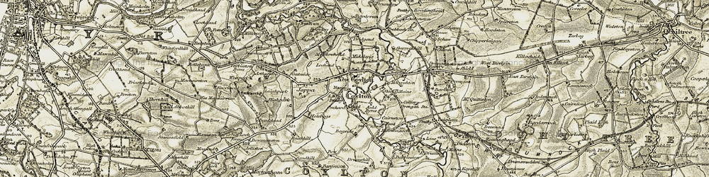 Old map of Auld Byres in 1904-1906