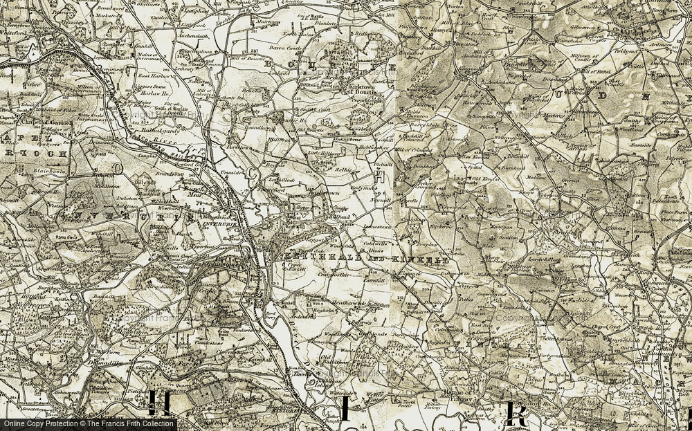 Old Map of Historic Map covering Leggat in 1909-1910