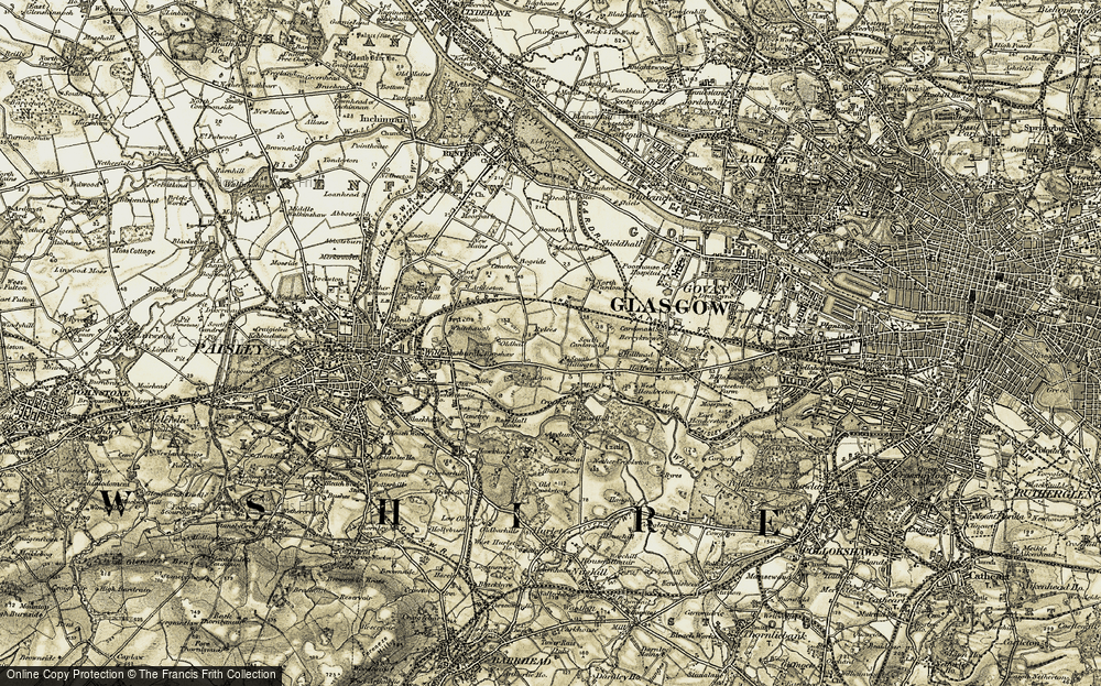 Old Map of Hillington, 1904-1905 in 1904-1905