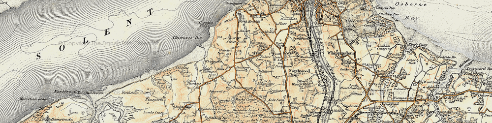 Old map of Hillis Corner in 1899-1909